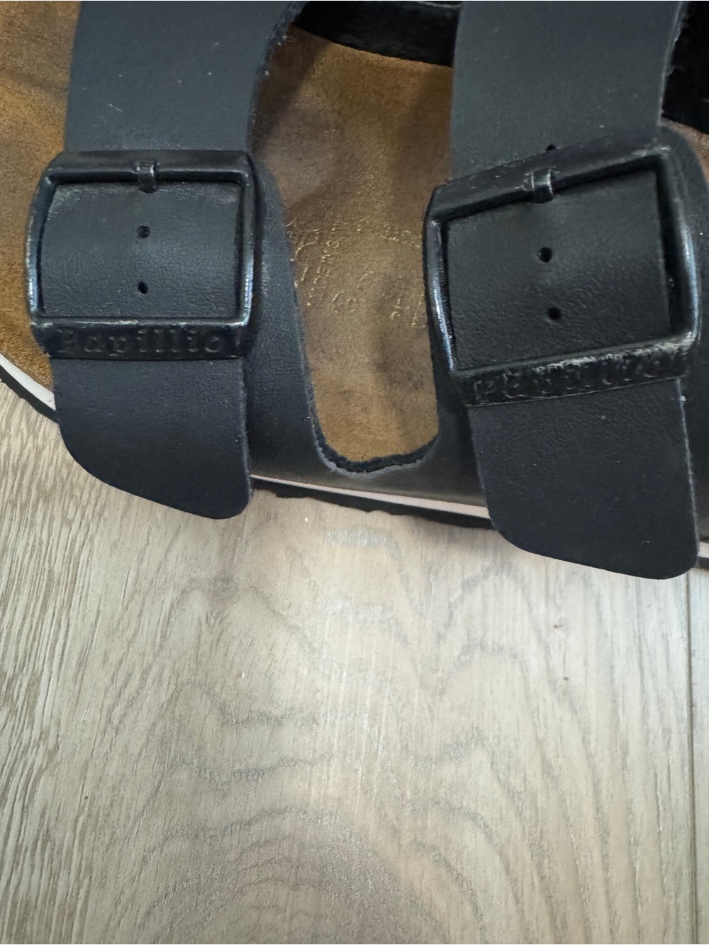 Papillio Birkenstock Sandals Womens Platform Chunky Lug Sole Black White Trim 7 - Picture 9 of 14